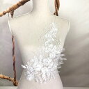 モチーフレース 花柄 モチーフ 白 花モチーフ 服飾 ハンドメイド レオタード バトン 装飾 衣装モチーフ バレエ衣装 チュチュモチーフ 舞台衣装 ステージ衣装 ダンス衣装 社交ダンス フィギア衣装