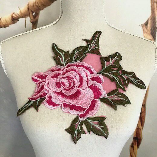 モチーフレース 花柄 薔薇 バトンモチーフ バラ モチーフ ピンク 服飾 レオタード...