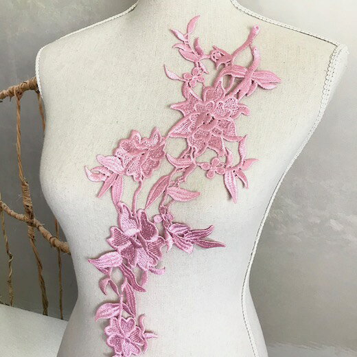 モチーフレース 花柄 薔薇 バトンモチーフ バラ モチーフ 服飾 レオタードモチーフ...