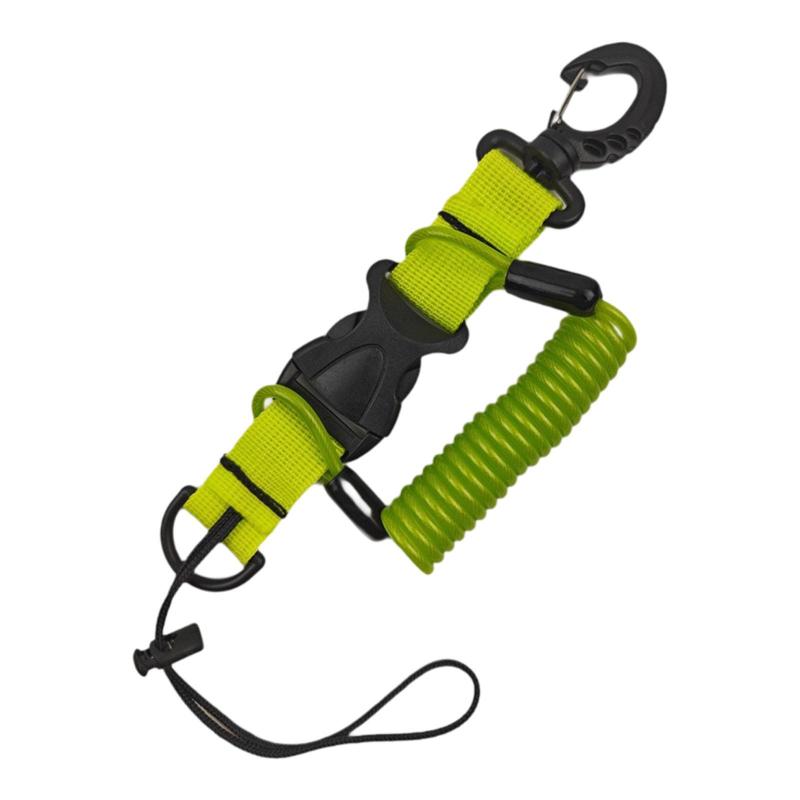 説明: 【高品質素材】: ダイビングカメラストラップは信頼性の高い素材で作られており、強くて頑丈で、長時間使用でき、屋外での使用に最適です。【特徴】: 強力な伸縮性ストラップとクイックリリースバックルを備えたスキューバダイビング紛失防止ロープ。使いやすく持ち運びも簡単。【クイックリリース】: クリップ付きのスプリングコイルランヤードは着脱が簡単で、エンドフックはカメラ、懐中電灯、BCD、リールなどのすべてのダイビングアクセサリーとの接続に最適です。【適切なサイズ】：伸長後のスプリングロープは1.2mを超え、スプリングは太い鋼線で作られています。150kgの力でも破断しないことをテスト済みです。【用途】: スキューバダイビングカメラストラップは、アウトドア登山、ダイビング、ラフティング、釣り竿、ハイキング、ボート、水中写真撮影などに幅広く適しています。 仕様: 材質：ABSプラスチック、ステンレススチール サイズチャート: 長さ（ロープを除く）：22.5cm/8.86インチウェビング幅: 2.5cm/0.98インチスプリングロープ伸長後の長さ：1.2メートル/47.24インチ パッケージに含まれるもの: スキューバダイビング用ランヤード1個※本製品は、電波法令で定められている技術基準に適合していることを証明する技適マークが貼付されていない無線機器であり、日本国内で使用する場合は、電波法違反になる恐れがございます.ご使用の際には、十分ご注意下さいますようお願いいたします.【高品質素材】: ダイビングカメラストラップは信頼性の高い素材で作られており、強くて頑丈で、長時間使用でき、屋外での使用に最適です。【特徴】: 強力な伸縮性ストラップとクイックリリースバックルを備えたスキューバダイビング紛失防止ロープ。使いやすく持ち運びも簡単。【クイックリリース】: クリップ付きのスプリングコイルランヤードは着脱が簡単で、エンドフックはカメラ、懐中電灯、BCD、リールなどのすべてのダイビングアクセサリーとの接続に最適です。【適切なサイズ】：伸長後のスプリングロープは1.2mを超え、スプリングは太い鋼線で作られています。150kgの力でも破断しないことをテスト済みです。【用途】: スキューバダイビングカメラストラップは、アウトドア登山、ダイビング、ラフティング、釣り竿、ハイキング、ボート、水中写真撮影などに幅広く適しています。