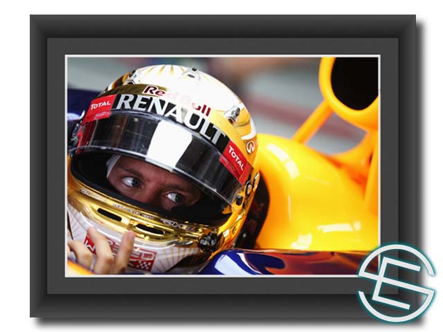 【メール便送料無料】 セバスチャン・ベッテル 2012年 レッドブル・ルノー F1 ドイツGP1 A4サイズ 生写真(海外直輸入 F1 グッズ)