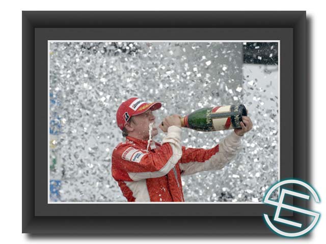  キミ・ライコネン 2007年 フェラーリ F1 ブラジルGP2 A4サイズ 生写真 (海外直輸入 F1 グッズ)