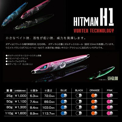 THE HITMAN LURESH1 80g太刀魚　ハマチ　