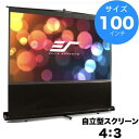 自立式 プロジェクター スクリーン EZシネマ 100インチ(4:3) マックスホワイト素材 ブラックケース F100NWV ポータブル 自立式 セミナー 会議...