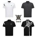 アニュー ゴルフ メンズ シグネチャーロゴショート Tシャツ 半袖 ポロシャツ ANEW SIGNATURE LOGO SHORT T-SHIRT 大きいサイズ...