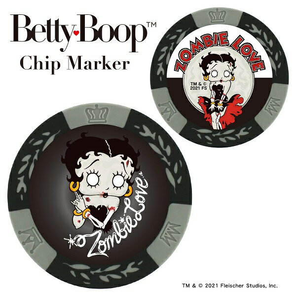 ベティブープ チップ マーカー ゴルフ MK0317 Betty Boop(TM) ベティちゃん ハロウィン ゾンビ