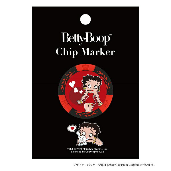 ベティブープ チップ マーカー ゴルフ MK0318 Betty Boop(TM) ベティちゃん レッド 3