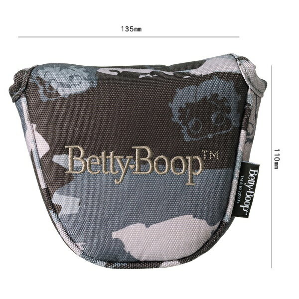 Betty Boop ベティー ブープ ヘッドカバー カモフラージュ パターカバー マレットタイプ PT用 コンペ ゴルフ OHC0040 送料無料