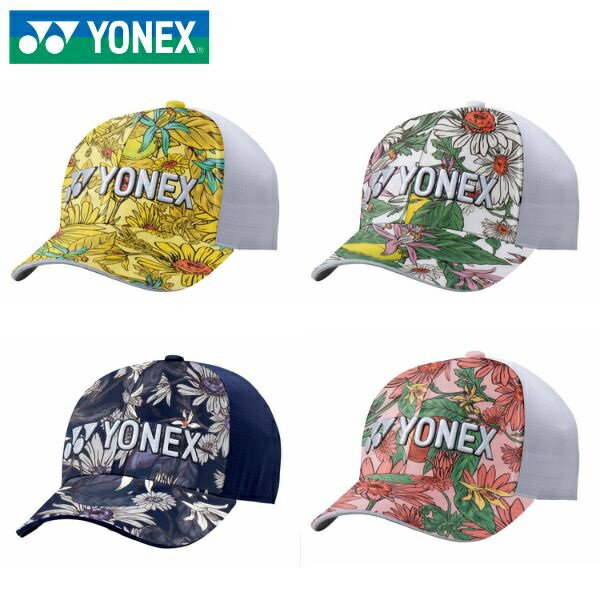 YONEX 花柄 メッシュキャップ 男女兼用 帽子 ゴルフ 