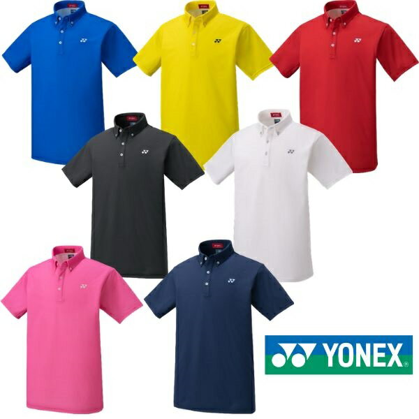 YONEX メンズ ボタンダウン シャツ ベリークール 半袖 ポロシャツ ゴルフ ウェア GWS1171 送料無料 UVカット 吸汗速乾 ベリークール 送料無料