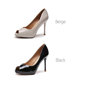 【クーポン利用で2291円】パンプス レディース ハイヒール ピンヒール pumps ヒール オープントゥ エナメル 結婚式 パーティー 二次会 2次会 成人式 同窓会 謝恩会 お呼ばれ キャバ パーティ 美脚 カジュアル フォーマル キャバ エレガント