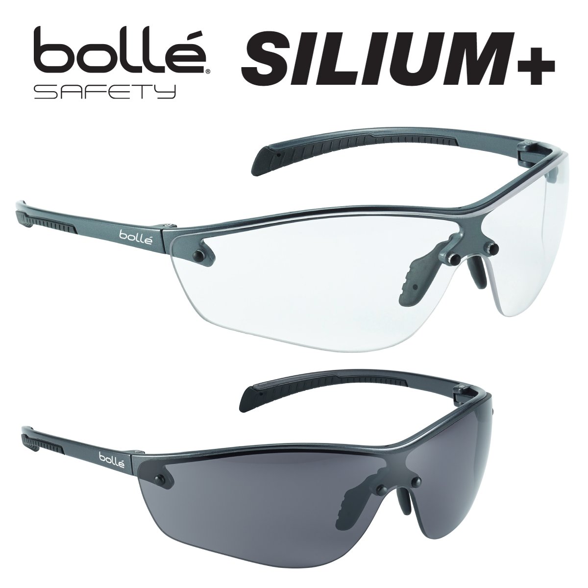 【在庫処分】Bolle Safety SILIUM シリウム プラス ブリスタパッケージ クリア スモーク サバゲー シューティンググラス 保護メガネ あす楽対応