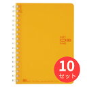 【10個セット】コクヨ ソフトリングドットB罫80枚A6橙 ス-SV358BT-YR【まとめ買い】