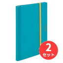 【2冊セット】キングジム(KING JIM) 二つ折りクリアーファイル コンパック A4 5ポケット 5894S水色 【まとめ買い】【送料無料】