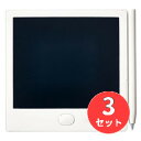 【3台セット】キングジム(KING JIM) ブギーボード BB-12 白 ふせんサイズの電子メモパッド 【まとめ買い】【送料無料】