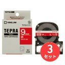 キングジム(KING JIM) PROテープカートリッジ カラーラベル(ビビッド) SD9R 9mm幅 赤/白文字 