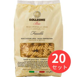 【20袋セット】ソル・レオーネビオ レッドラベルオーガニック・ブロンズダイス・フジッリ 250g 日欧商事 1945455【まとめ買い】