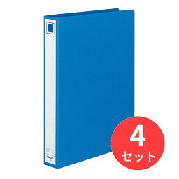 【4冊セット】コクヨ Tファイル色厚板紙 A4縦 30mmとじ 2穴 青 フ-710NB【まとめ買い】