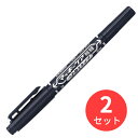 【2本セット】ゼブラ マッキーケア極細 つめ替えタイプ 黒 YYTS5-BK【まとめ買い】 送料無料