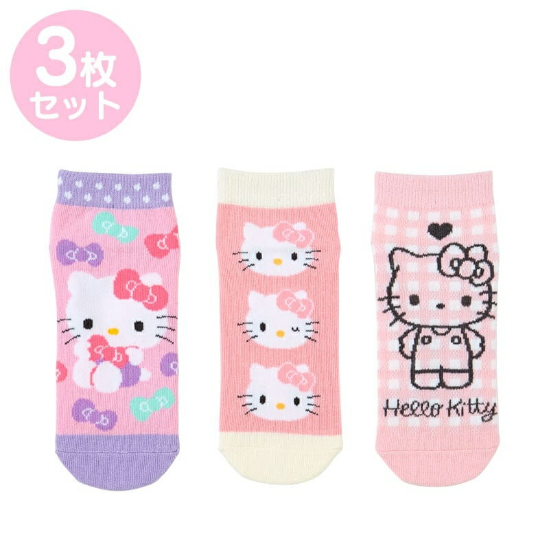 ハローキティ キッズスニーカーソックス3足セット 13-15cm 453251 サンリオ Sanrio 1