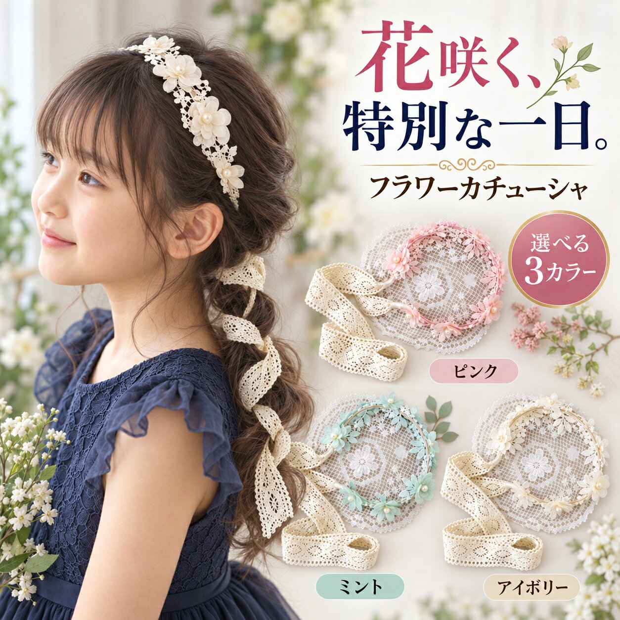 50円OFF クーポン【送料無料】 キッズ　カチューシャ　ヘアアクセサリー ヘアバンド キッズ 子供 ...