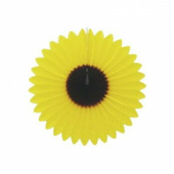 ハニカムデコレーション フラワーファン イエロー/ブラウンS 1030-2