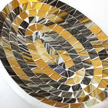 モザイクオーバルトレイ L ゴールドブラック 10223810341 [2]