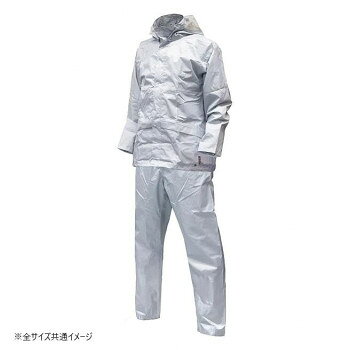 「北海道・沖縄・離島・一部地域へのお届けは別途送料を請求させていただきます。」「お客様都合でのキャンセルの場合、出荷前後にかかわらずキャンセル料などの手数料が発生いたしますので予めご了承ください。」「メーカーより取り寄せ商品のため、在庫状況によっては欠品・廃盤の可能性があります。あらかじめご了承ください。」耐水圧と透湿性能に磨きをかけた、ペットボトル1本分の超軽量透湿レインウェアです。深めの二重袖構造によりロング手袋にも対応した、軽くて機能的なレインスーツです。※足裾に配置されたボタンを組み替える事で2通りの裾調節が可能です。(裾絞りor裾上げ)サイズ胸囲:102〜108、身長:185、胴囲:89〜99cm個装サイズ：4×22×28cm重量個装重量：600g素材・材質表地:ポリエステル100% タフタ(透湿ポリウレタン引き) 裏地:ポリエステル100% メッシュ仕様耐水圧:15000mm(初期値)透湿度:5000g/m2・24h(初期値)・防水加工・撥水加工・透湿素材・ビニル付着脱式フード・前後反射プリント・深型二重袖・ウエスト調節・両腰ポケット・足裾調節(クロスナップ)生産国中国fk094igrjs