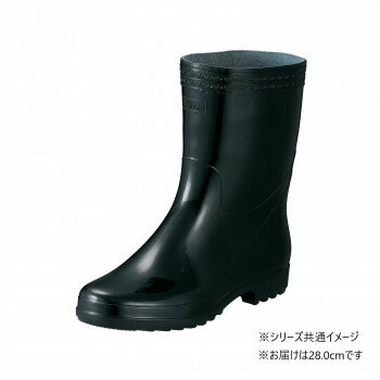 福山ゴム工業　長靴　 軽快長 P-C 28.0cmブラック BB30100