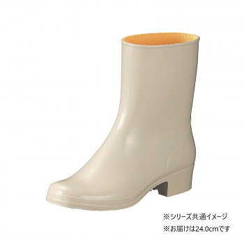 福山ゴム工業　長靴 マロンブーツ P-C　24.0cm アイボリー BB30200