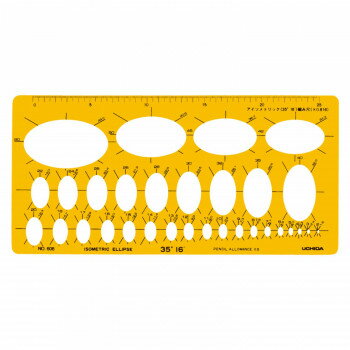 テンプレート　NO606　アイソメトリック用楕円　1-843-0606