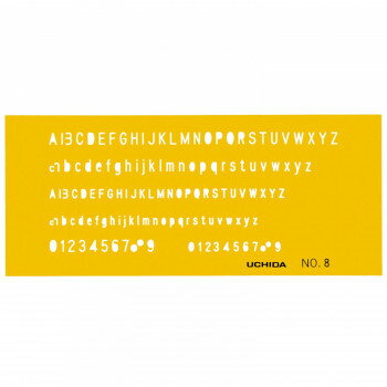 テンプレート　NO8　英字・数字　1-843-1008