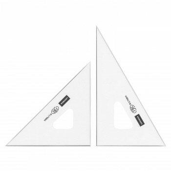 三角定規　15cm×2mm　面取り　目盛りなし　1-809-1521