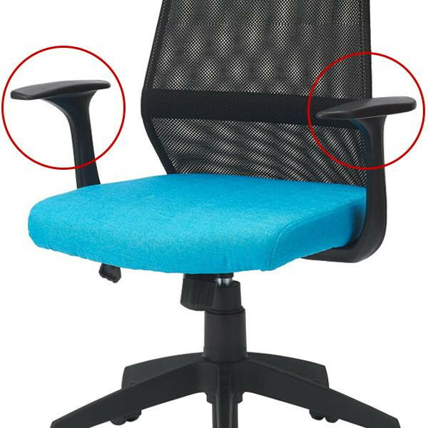 ナカバヤシ メッシュバックチェア用　固定肘 CA-A005BK