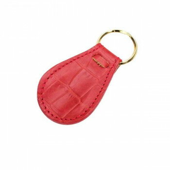 コロンブス 革巻き手べら クロコ型押し　レッド