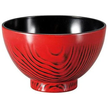 福井クラフト 4寸栗木目椀 根来内黒 30001030