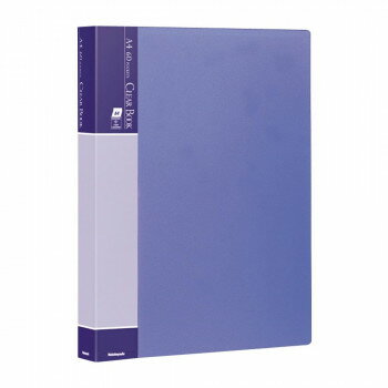 ナカバヤシ クリアブック ベーシックカラーA4判60Pブルー CBE1034B