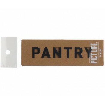 ハイロジック　24789　表札　プレート　PICT LIFE. PANTRY 黒 1枚入