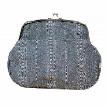 大西賢製販 Ripple がま口2WAY ショルダーバッグ ボーダー グレー GA39-A002