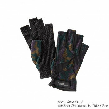 プロモンテ UVケアートレッキンググローブフィンガーレス GB058U Mサイズ オリーブカモ