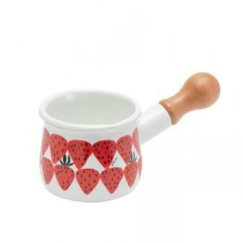 豊琺瑯 Plune.(プルーン) ホーロープチミルクパン(ガス火専用) WT・ホワイト あかいちご TYJ-729