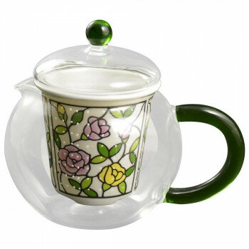 有田焼 セランドグラス おしゃれポット 500cc ビートロ薔薇 FC-550G