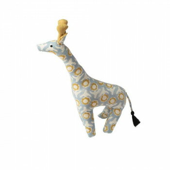 東京かんかん ブロックプリントアニマル キリン ブルー M24-2649BL