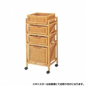 今枝商店 Romantic Rattan 籐ランドリー 上カゴ付 スリムタイプ E45