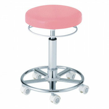サロン向け スターカッティングチェア(ホワイトキャスター) ピンク 60009