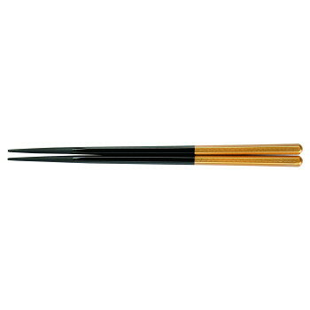 乐天商城 - 福井クラフト　PBT 22.5cm六角箸 黒/金 90030715
