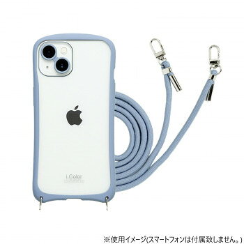 乐天商城 - iPhone15/14兼用背面型ケース i.Color Sky Blue iP23-61-ICSH02