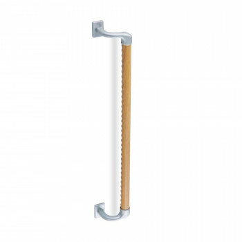 シロクマ オフセット手すりディンプル シルバー/Lオーク BR-573 800mm