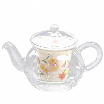 有田焼 セランドグラス おしゃれポット 誕生花 7月 百合 300cc KA-200