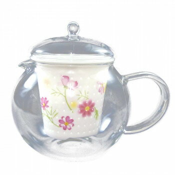 有田焼 セランドグラス おしゃれポット 誕生花 10月 コスモス 500cc FC-550C